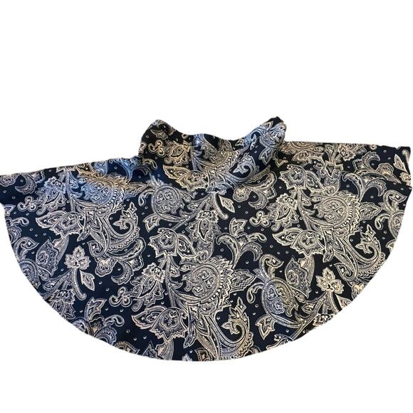 Abercrombie & Fitch Black and Tan Paisley Circle Mini Skirt Neoprene like Fabric - Picture 1 of 9